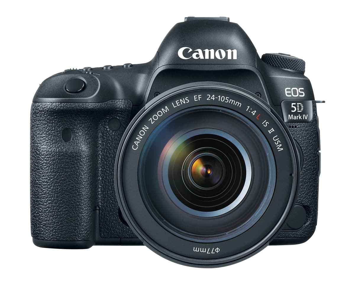 Cámara réflex digital de formato completo Canon EOS 5D Mark IV con lente EF 24-105 mm f/4L IS II USM - Negra 1483C010