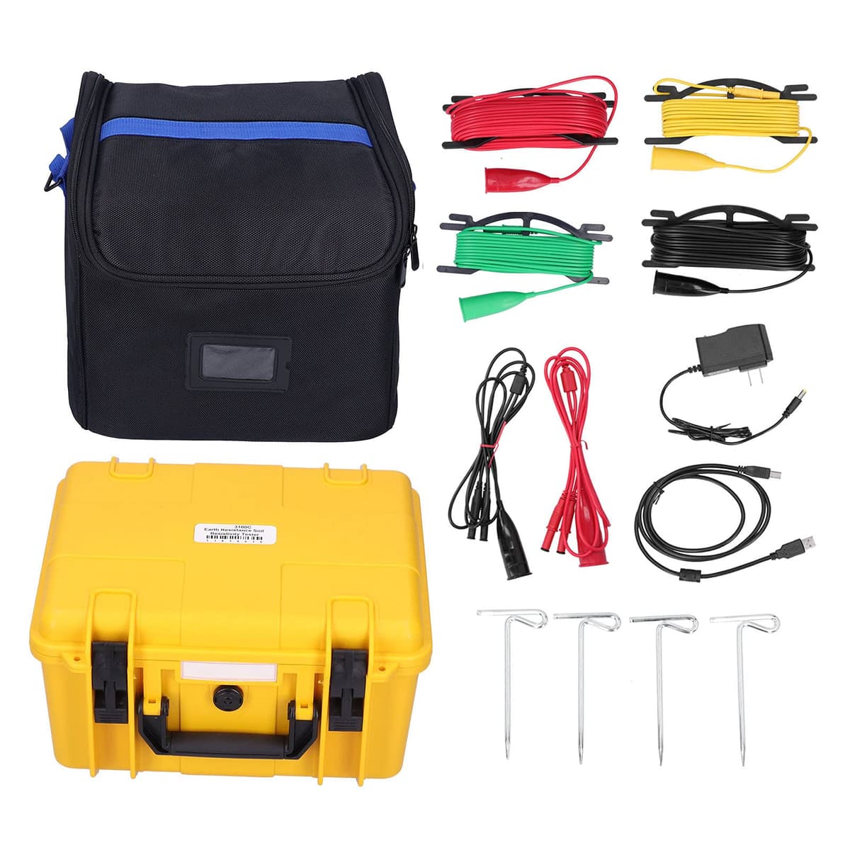 Walfront ETCR3100C Tester Digital de Resistividad del Suelo 4-Dígitos IP65 Soporta 2/3/4 Hilos Walfrontdhvoiefx4w97