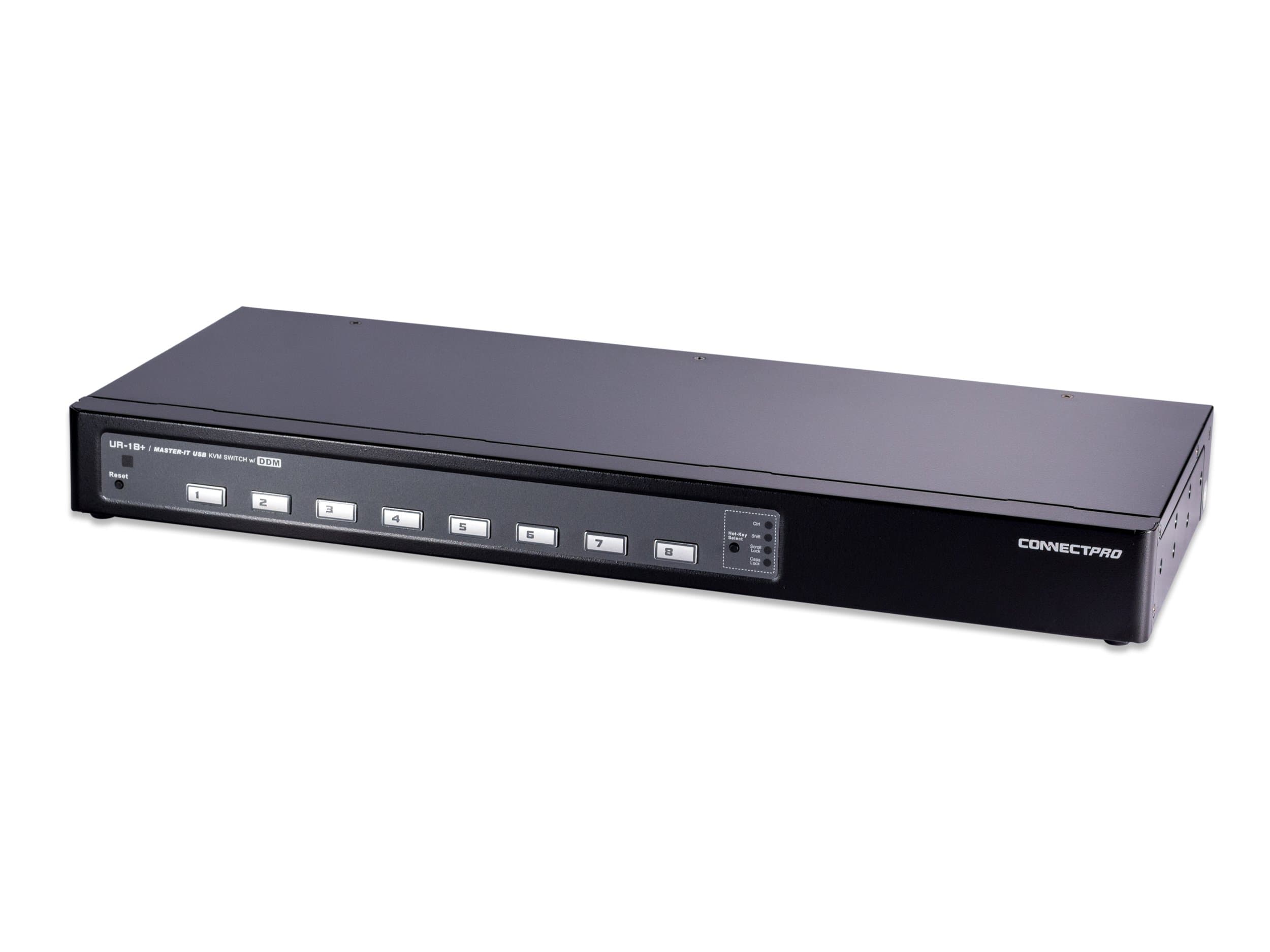 ConnectPro UR Series Kit USB VGA KVM Switch con DDM y Multi-hotkey (8 puertos, 10 ft)