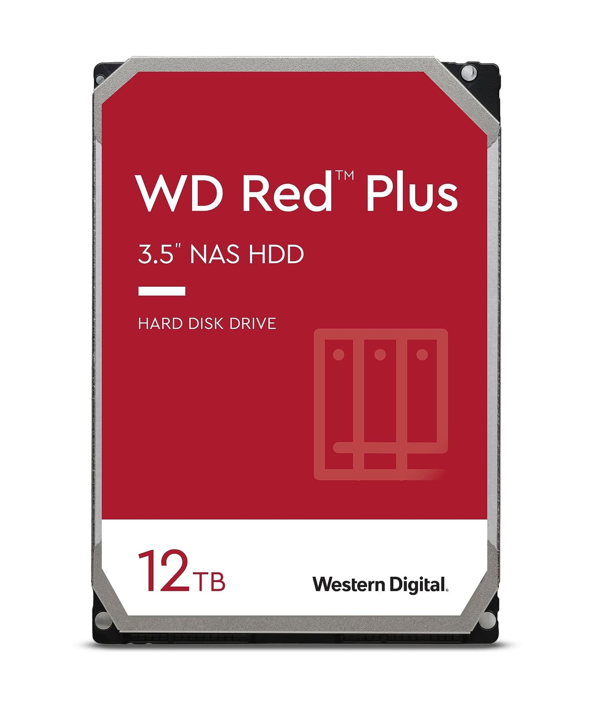 Western Digital Disco Duro Interno NAS WD Red Plus 12TB - 5400 RPM, SATA 6 Gb/s, CMR, 256 MB Cache, 3.5" - WD120EFAX