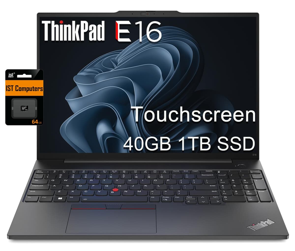 Lenovo ThinkPad E16 - 16" FHD+ Touch, AMD Ryzen 5 7530U, 40GB RAM, 1TB SSD, Win 11 Pro