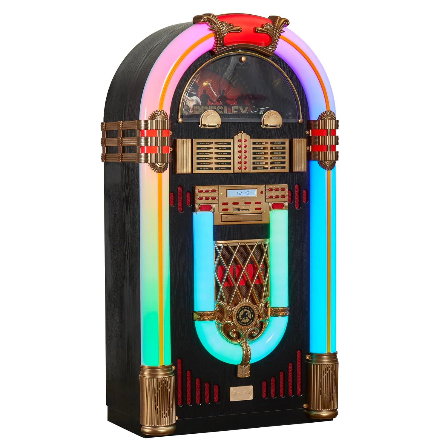 Arkrocket Saturn V Jukebox Retro Bluetooth Full Size con Tocadiscos, CD y Radio AR12C