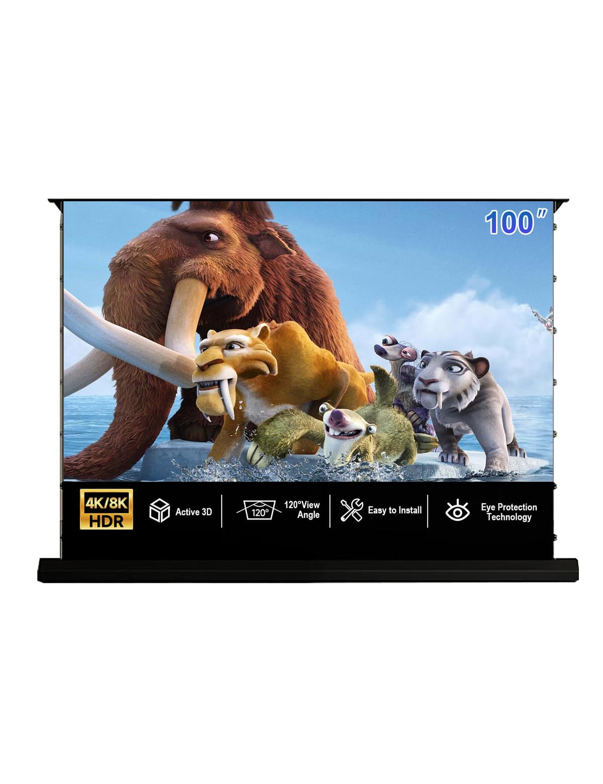 IN&VI 100'' Fresnel Motorized Floor-Rising Screen - Pantalla Retráctil para Proyector de Largo Alcance 100" Fresnel Long Throw 100 Inch/16:9