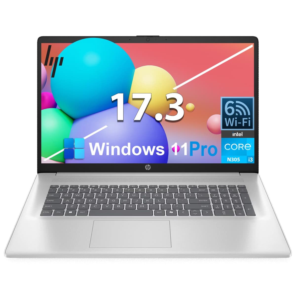 HP Laptop de 17.3 pulgadas HD+ - Procesador Intel i3-N305 de 8 núcleos, Wi-Fi 6, Gráficos Intel UHD, Carga Rápida, Copilot IA, Windows 11 Pro, para Estudio Diario o Trabajo Empresarial (32 GB RAM | 1 TB SSD) cn3003dx