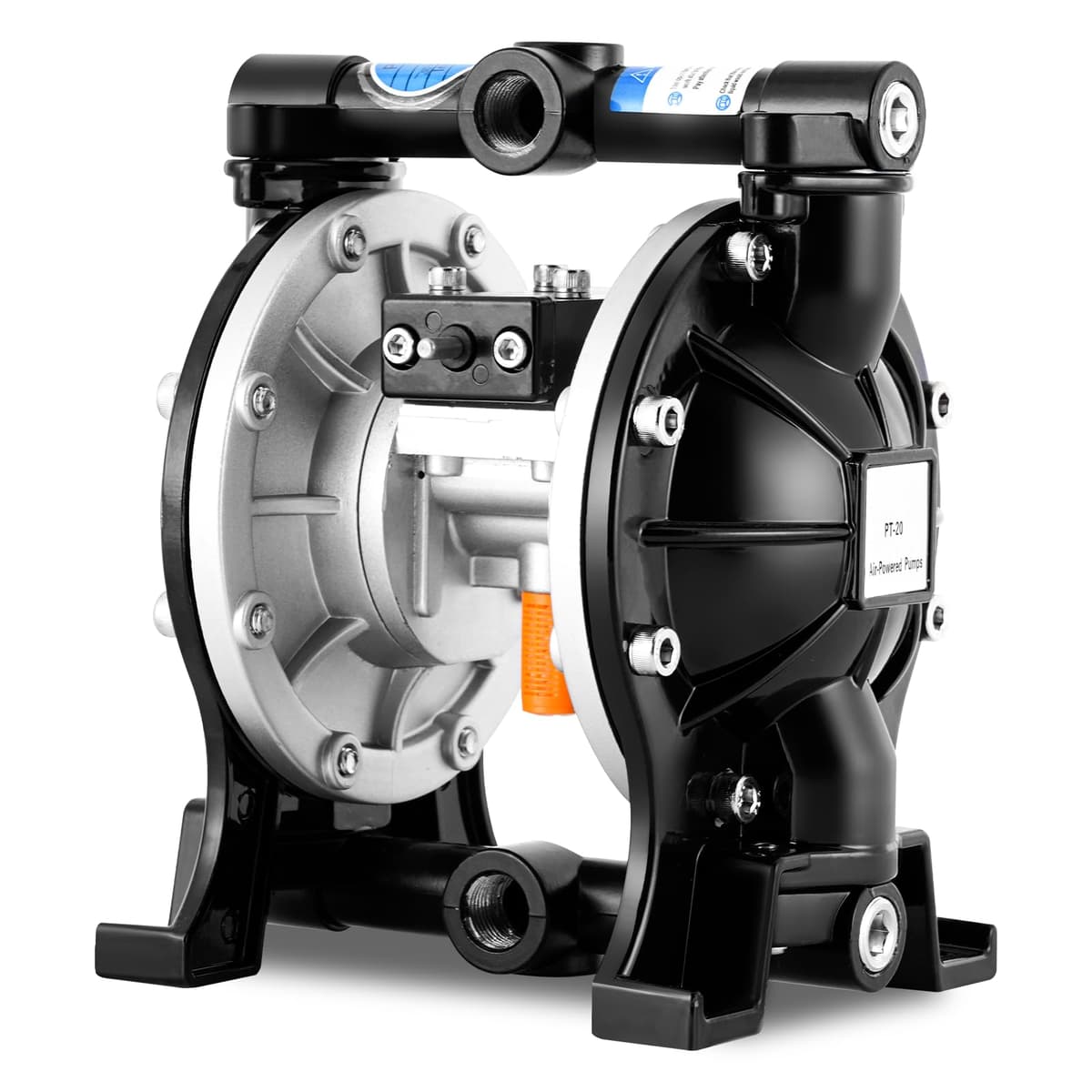 MXBAOHENG Bomba de diafragma neumática doble A-15, entrada/salida 1/2" y entrada de aire 1/4" (48L/min) HQ-2588