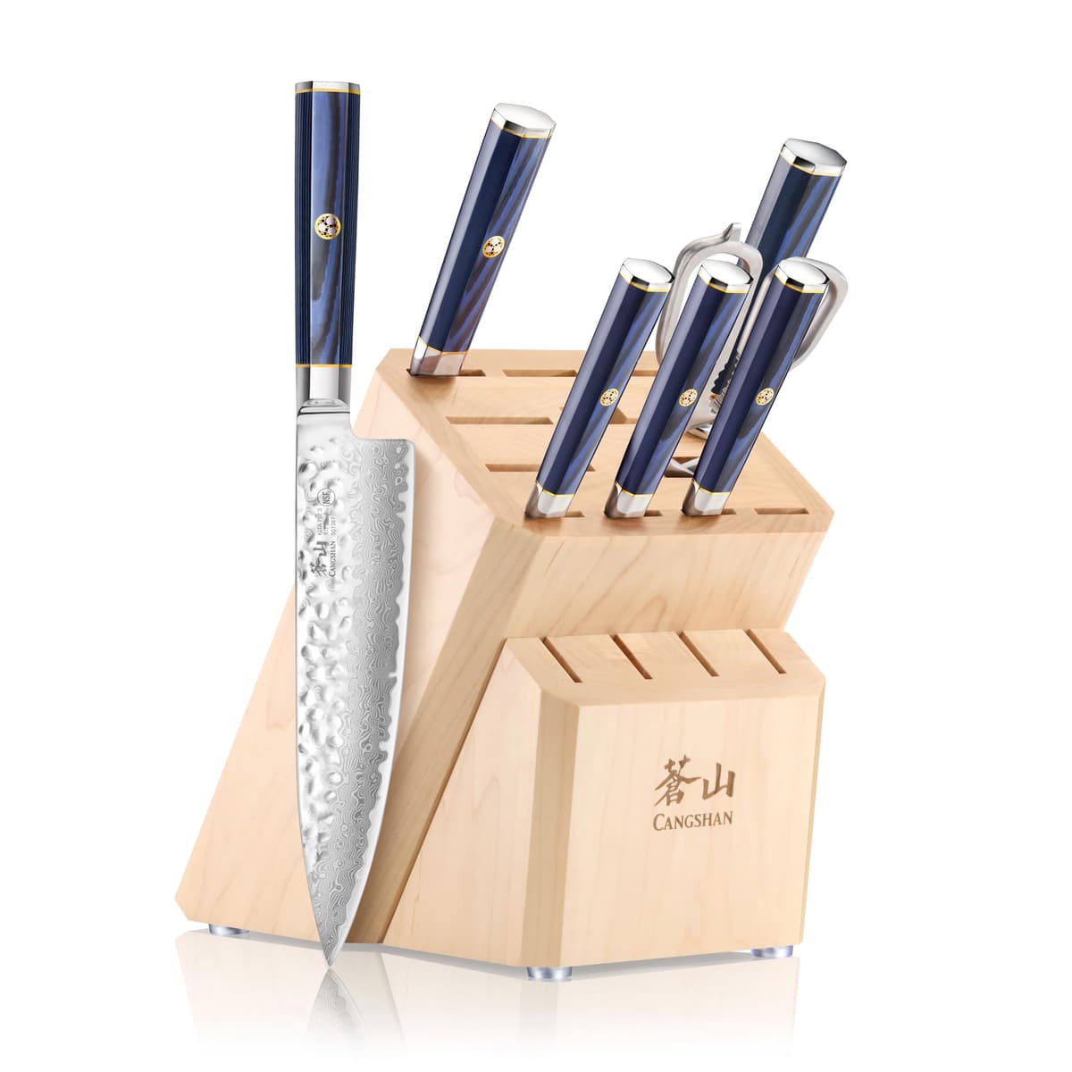 Cangshan KITA Set de Cuchillos 8 Piezas con Bloque Maple 16 Ranuras (503862) Maple 503862