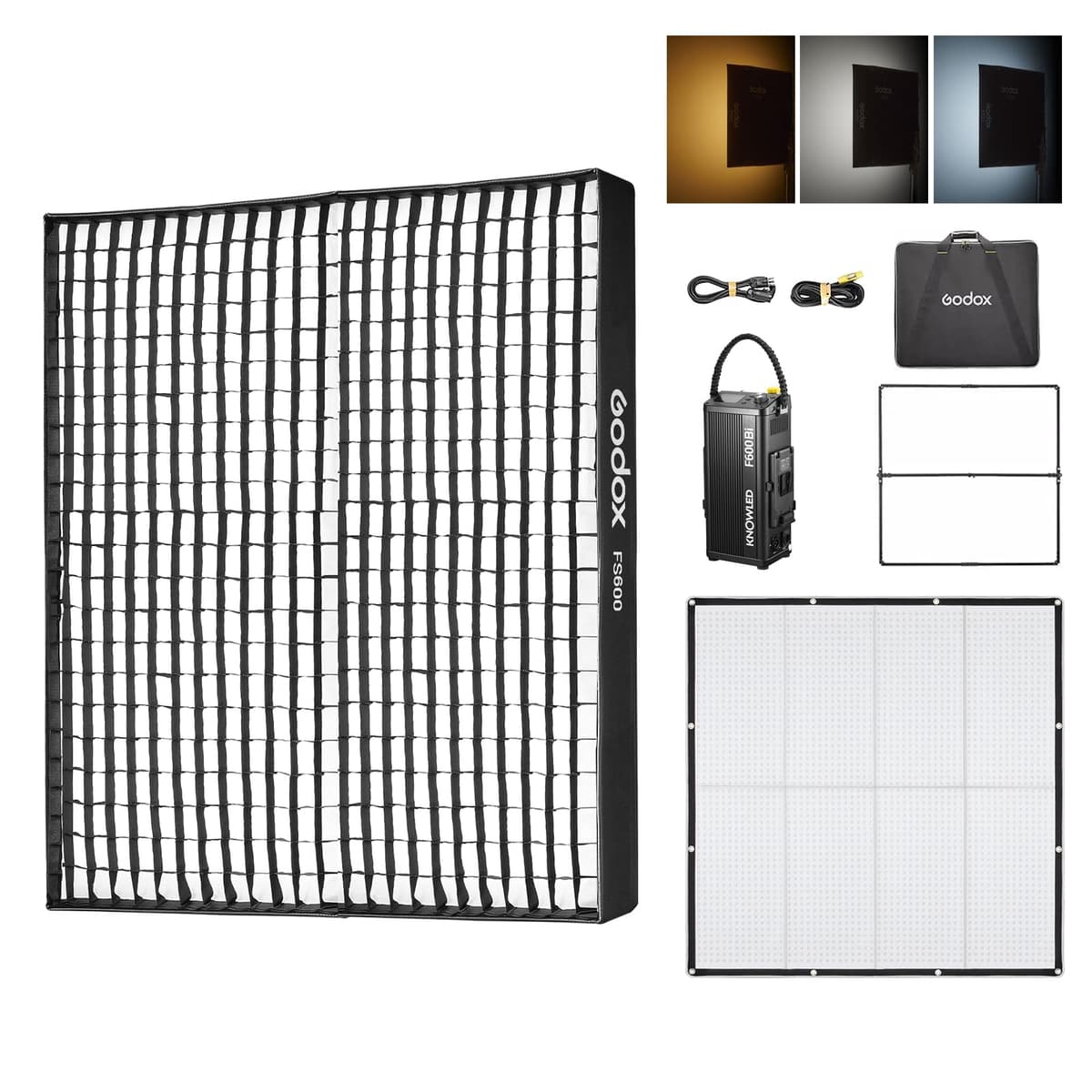 Godox KNOWLED F600Bi Mat LED flexible bicolor 4x4' (2700-8500K, 600W) SBGD-KN-FR