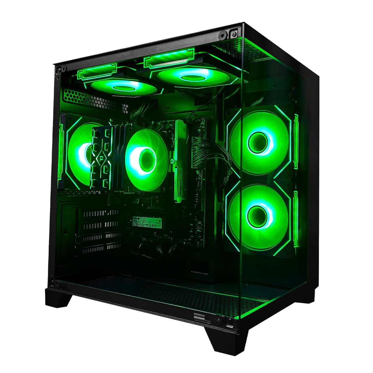 ALCPOK PC para Juegos de Escritorio AMD Ryzen 7 5700G RAM 16GB 3200MHz DDR4 1TB M.2 Computadora Prearmada Torre Fuente de Poder 550W Bronze ARGB Refrigeración por Aire para Oficina y Juegos GRX1
