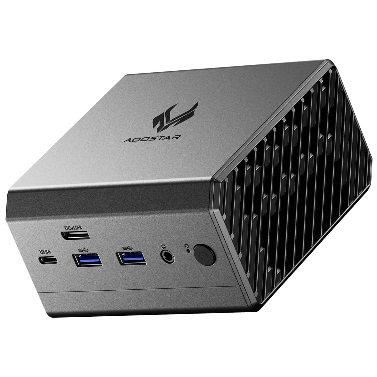 AOOSTAR Mini PC GT37 AMD Ryzen AI 9 HX-370 (hasta 5.1 GHz), 32GB LPDDR5X (8000 MHz) 1TB SSD PCIe 4.0 Mini PC para Juegos, Triple Pantalla, WiFi 7, 2.5G×2, USB4+Oculink