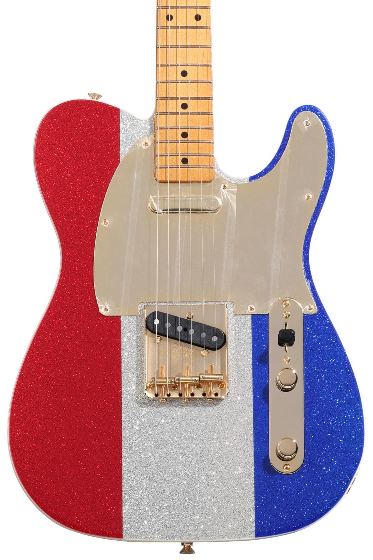 Fender Buck Owens Telecaster edición Red/Silver/Blue Sparkle 0140452371