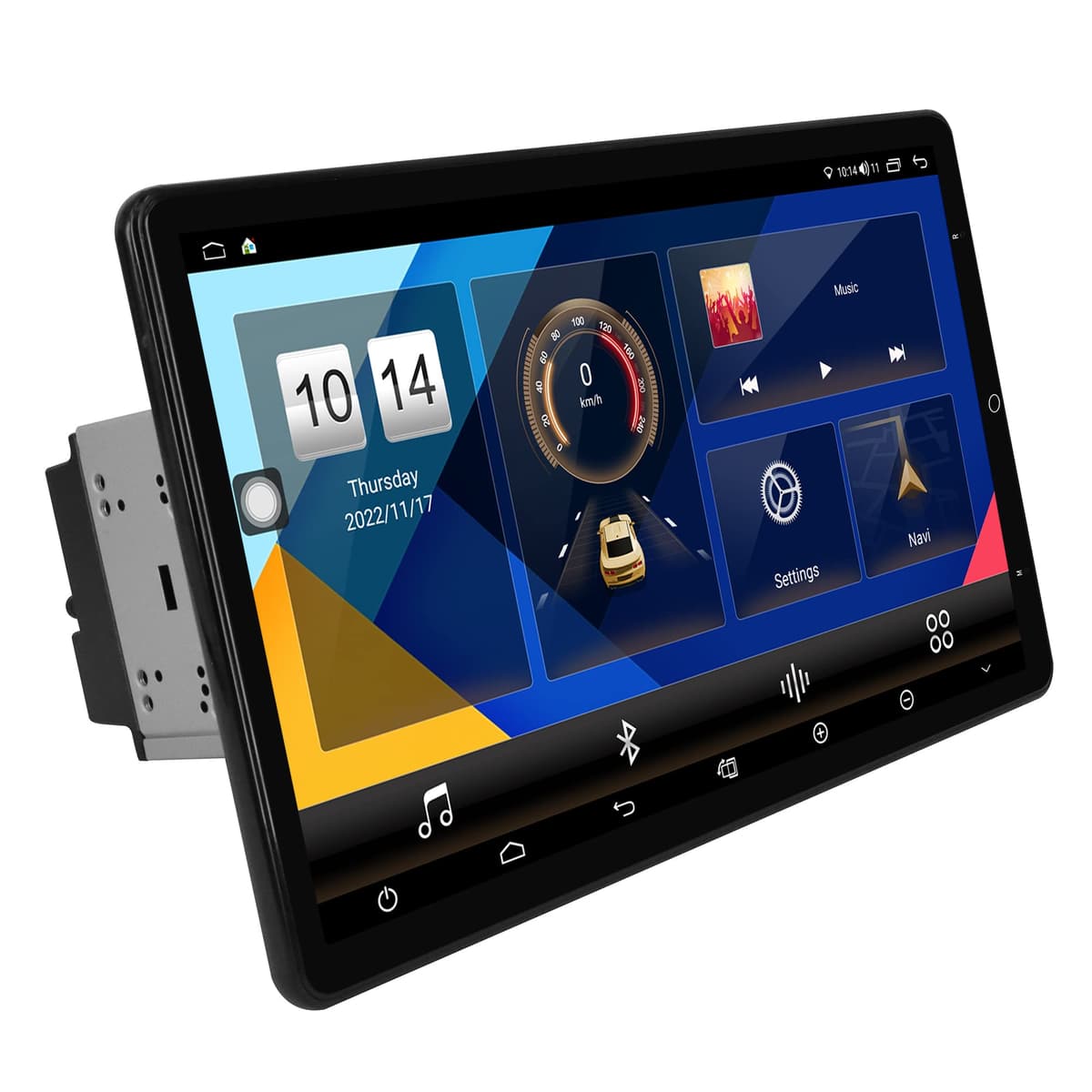 Cidava Reproductor Multimedia Auto 13.3" Doble Din Android con Pantalla Giratoria, CarPlay Inalámbrico y Android Auto