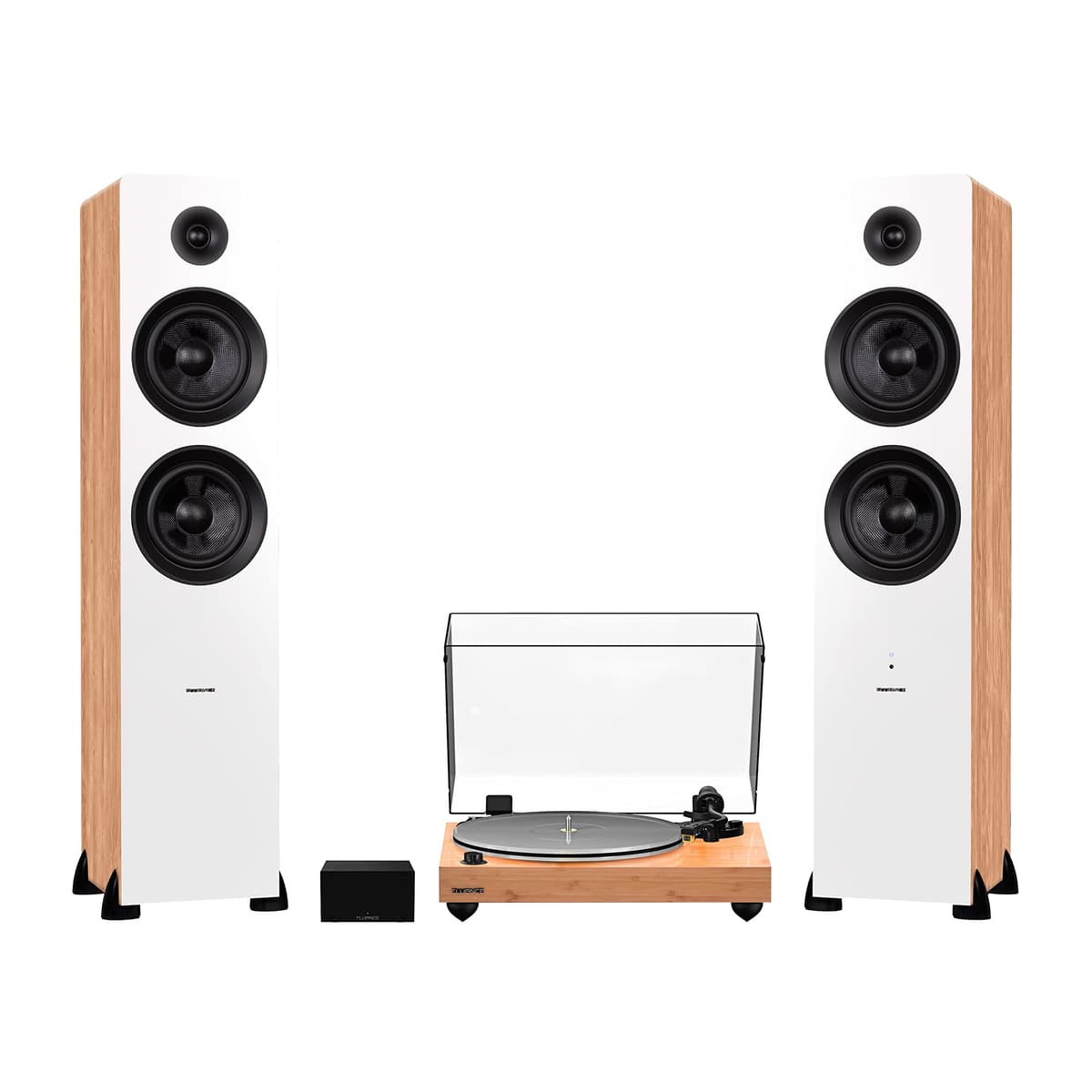 Fluance RT85N Reference tocadiscos de alta fidelidad con altavoces Ai81 (Lucky Bamboo) RT85NBPAI81W
