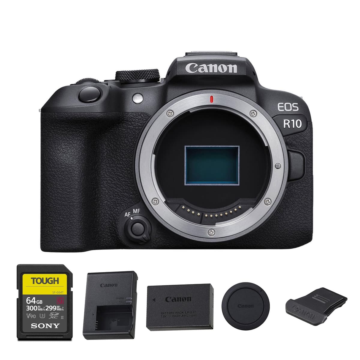 Canon EOS R10 Cámara sin Espejo - Cámara Compacta APS-C con Montura RF, Sensor de 24.2MP, Video 4K y Dual Pixel CMOS AF II (5331C002) + Tarjeta de Memoria 64GB + Bolso de Hombro Canon 5331C002_EDIPC_1
