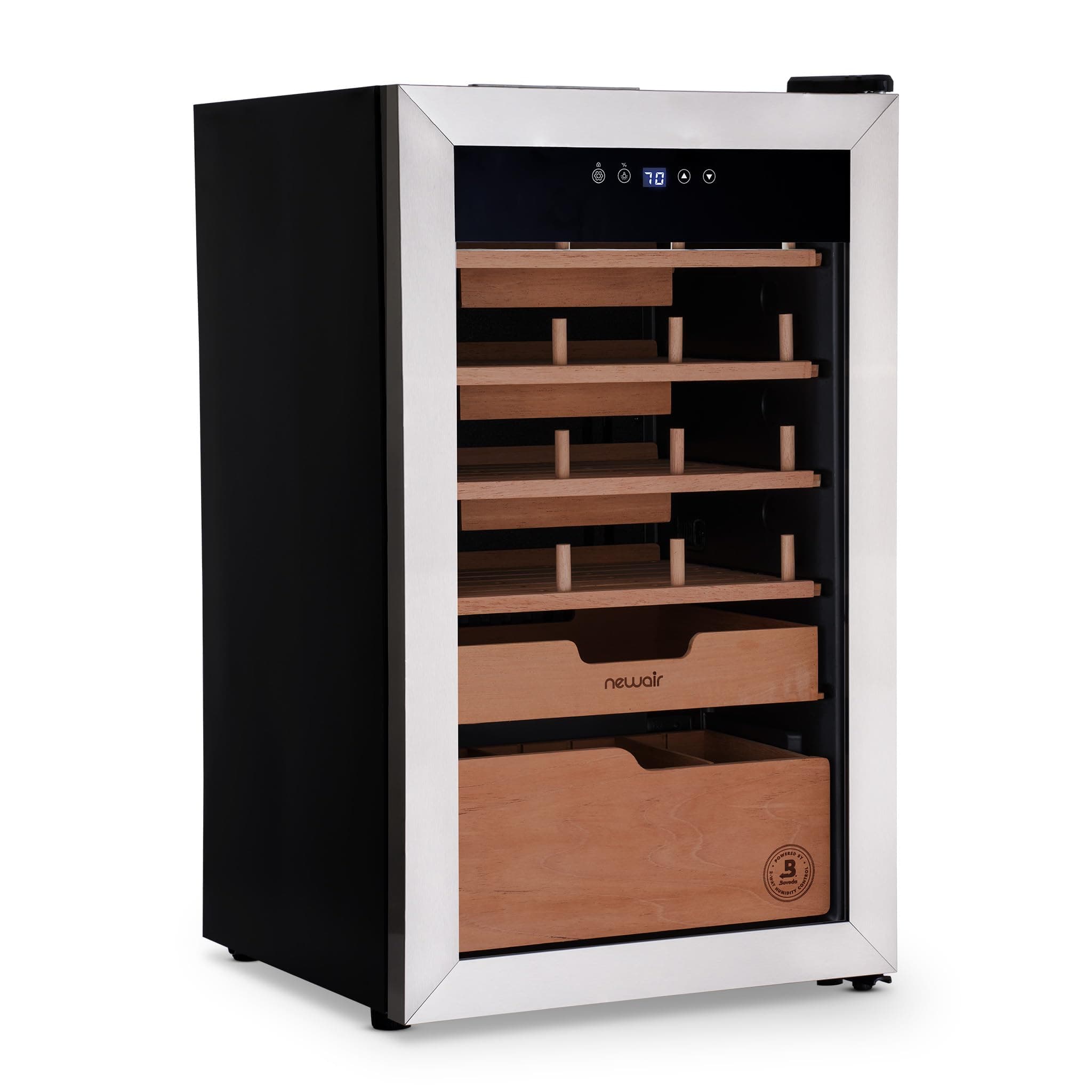 NewAir x Boveda Humidor Eléctrico 500 puros - Boveda integrado, Control táctil NCH500SSB0