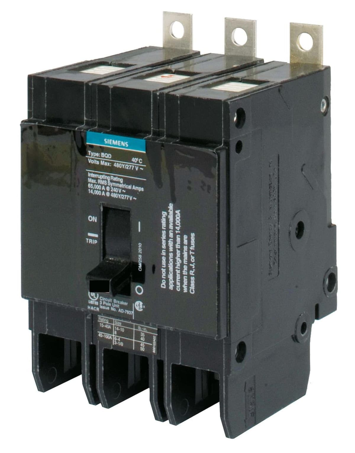 Siemens BQD335 Interruptor moldeado térmico-magnético 3P 35A