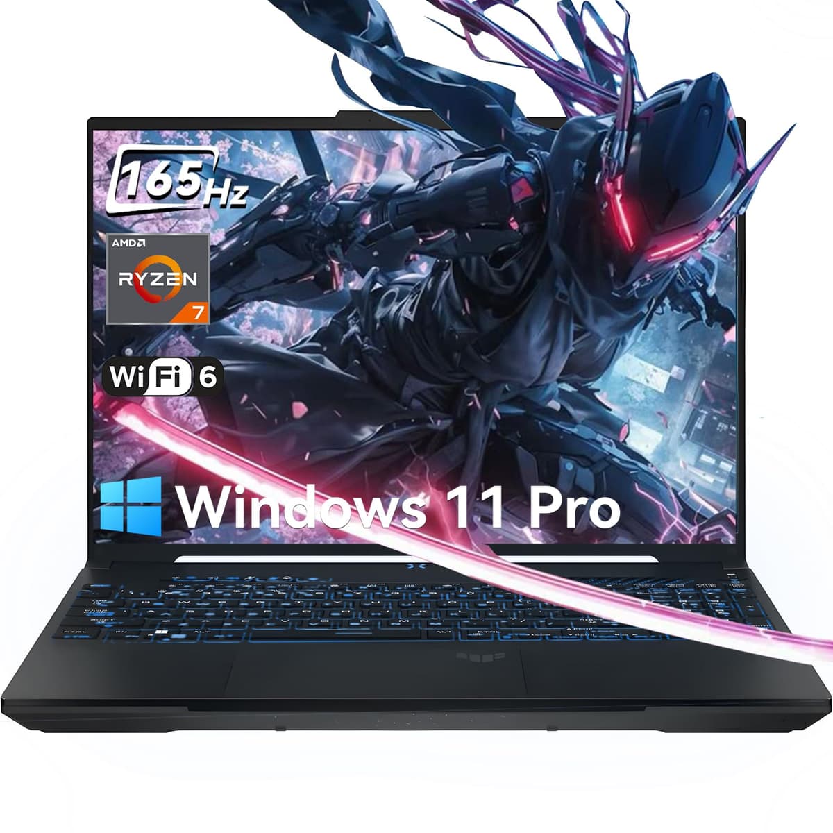 ASUS TUF A16 16" FHD 165Hz Gaming Laptop, Ryzen 7 7735HS, Radeon RX 7700S, 32GB DDR5, 2TB SSD, Win11 Pro