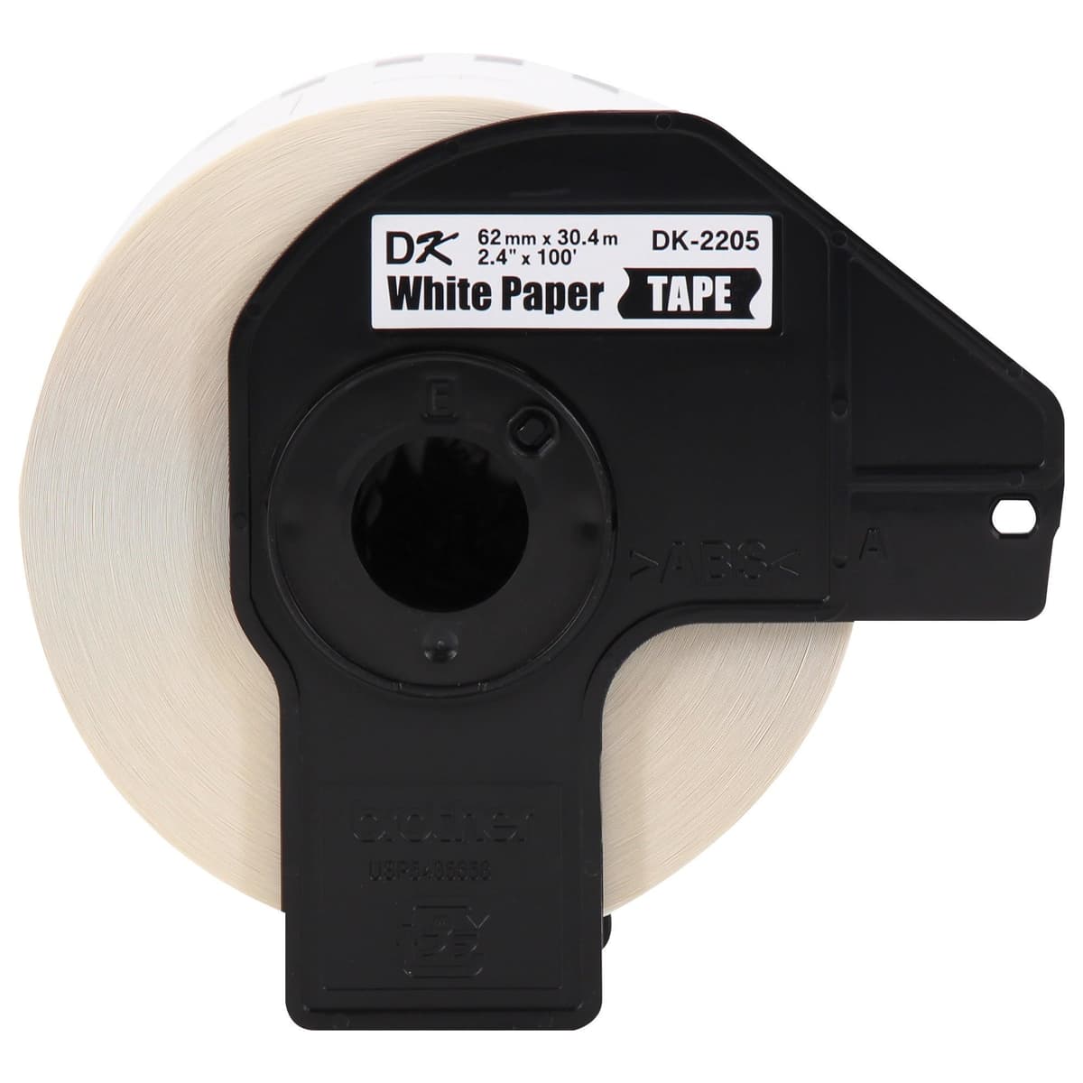 Brother DK-220524PK Etiquetas continuas 2.4” x 100’ Negro en papel blanco (24 rollos)