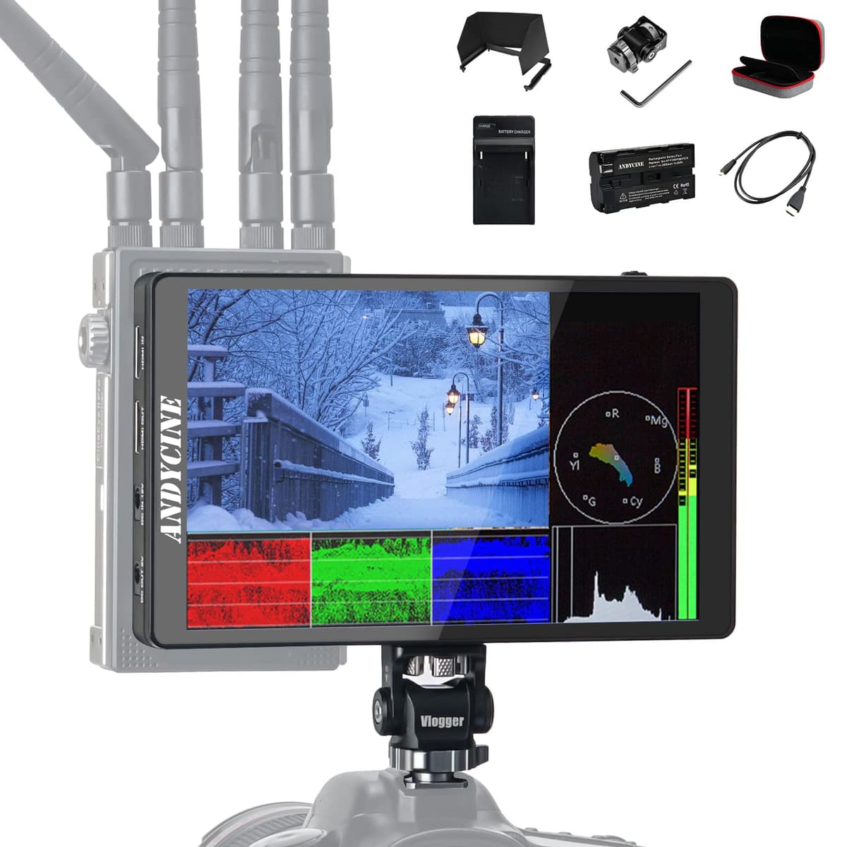 ANDYCINE C7 LITE Monitor de campo 7" táctil FHD 1920x1200