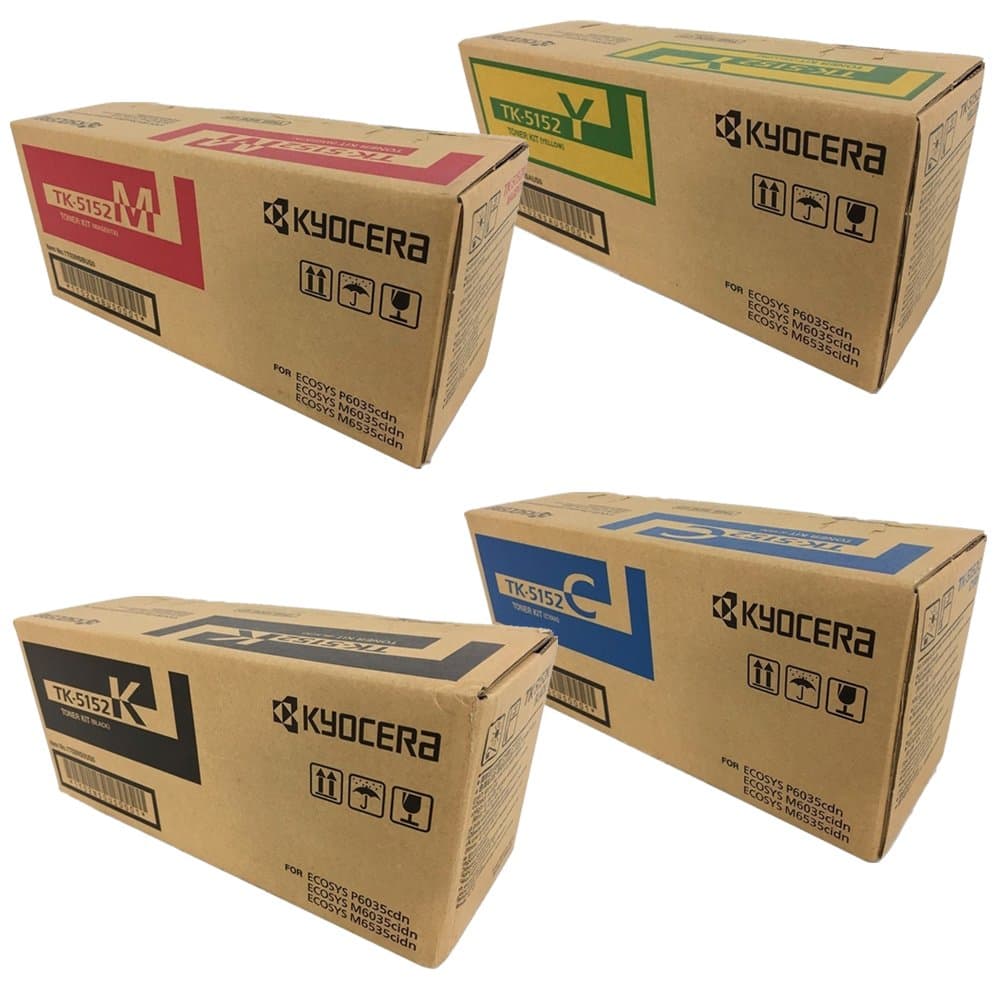 Kyocera Set de Toners Originales TK5152 (K, C, M, Y) CS-TK5152VP para ECOSYS/CopyStar