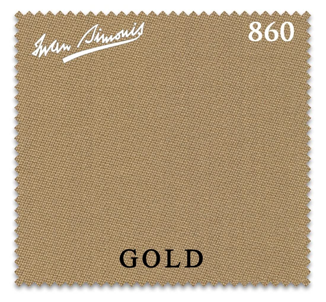 Billiard City Simonis 860 paño para mesa de pool - Pre-cut rails (Gold, 12 ft)