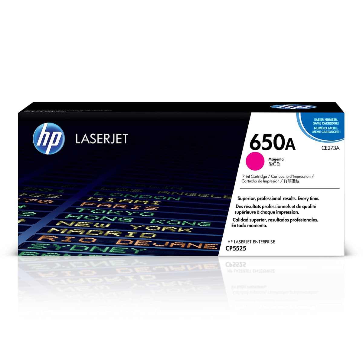 HP 650A Cartucho de tóner magenta CE273A para Color LaserJet Enterprise CP5525