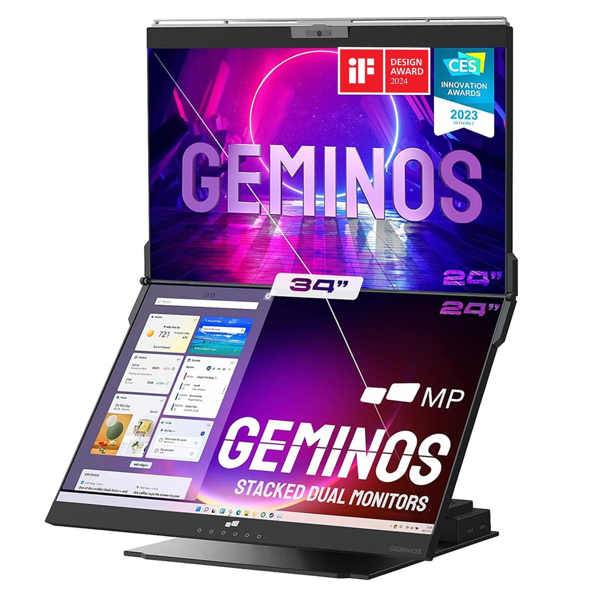 MP Mobile Pixels Geminos - 2x24" Monitores Apilados IPS con Docking y 65W USB-C W128150447