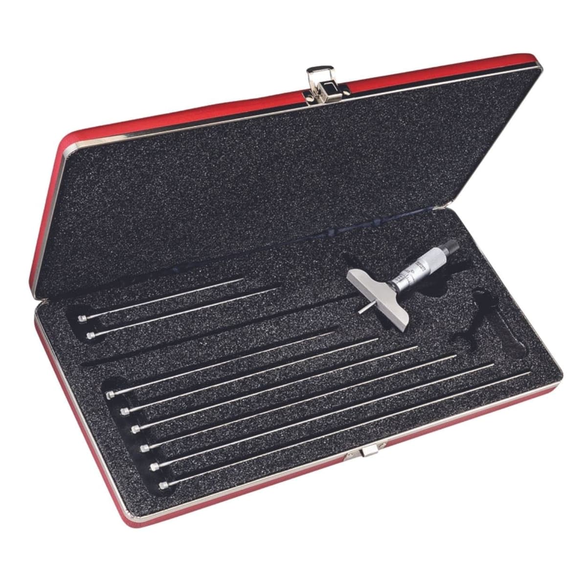 Starrett Micrómetro de Profundidad 0-9" con Combinación Trinquete/Speeder y 9 Varillas - 440Z-9L