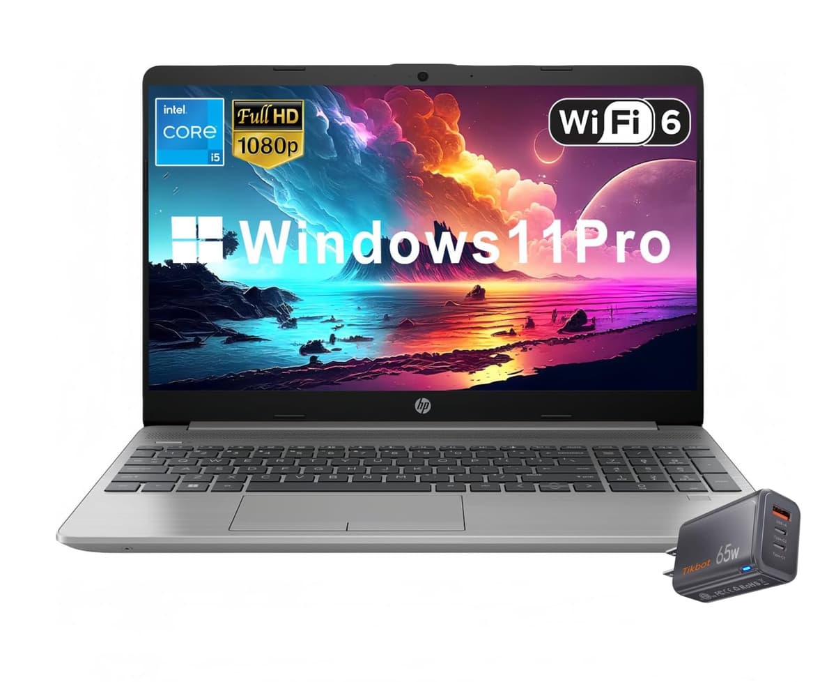 HP Laptop empresarial de 15,6", Intel Core i5-1235U, 32 GB RAM, SSD PCIe de 1 TB, Windows 11 Pro, con cargador GaN extra
