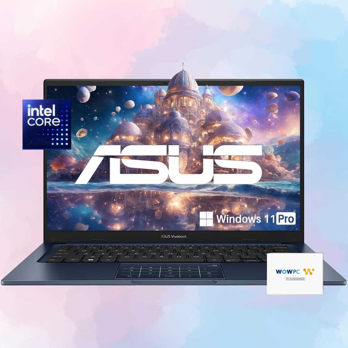 ASUS VivoBook Laptop | 40GB RAM | 2TB SSD PCIe | Pantalla 14" FHD | Procesador Intel 12.ª Generación 6 núcleos | Bluetooth | HDMI | Delgado y liviano | Windows 11 Pro | con USB de recuperación WOWPC Business Laptop