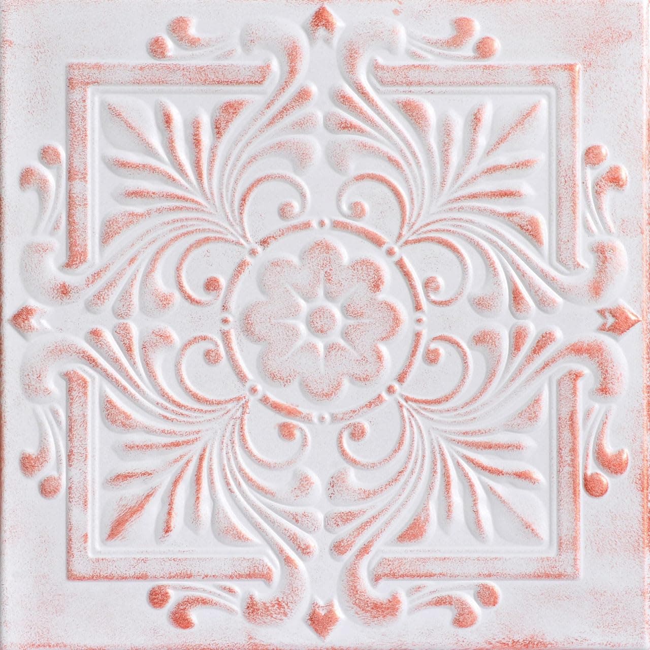 À LA MAISON CEILINGS R14 Paneles Victorian de Espuma para Pegar (Pack 144) White Washed Copper r14wwc-144