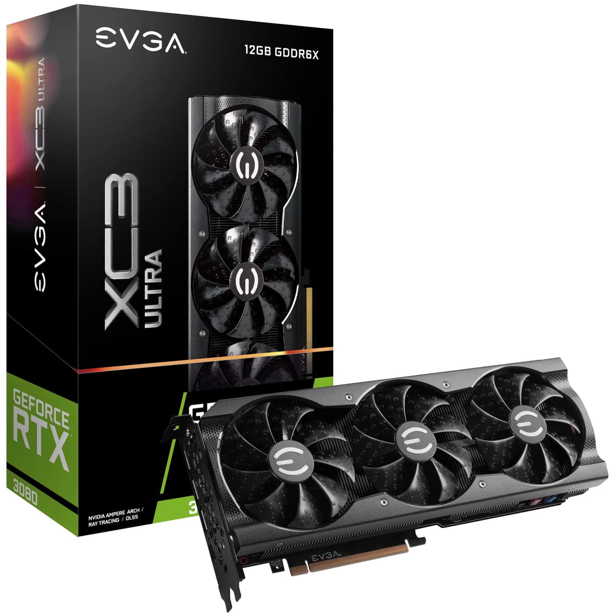 EVGA GeForce RTX 3080 XC3 ULTRA GAMING 12GB GDDR6X, iCX3 Cooling, ARGB, Metal Backplate 12G-P5-4865-KL