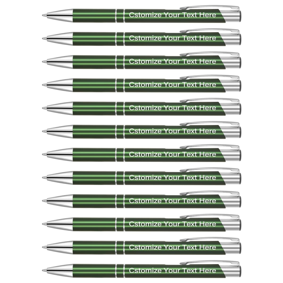 Kingluu pack 400 bolígrafos personalizados con grabado gratis (verde) YZBDZ002