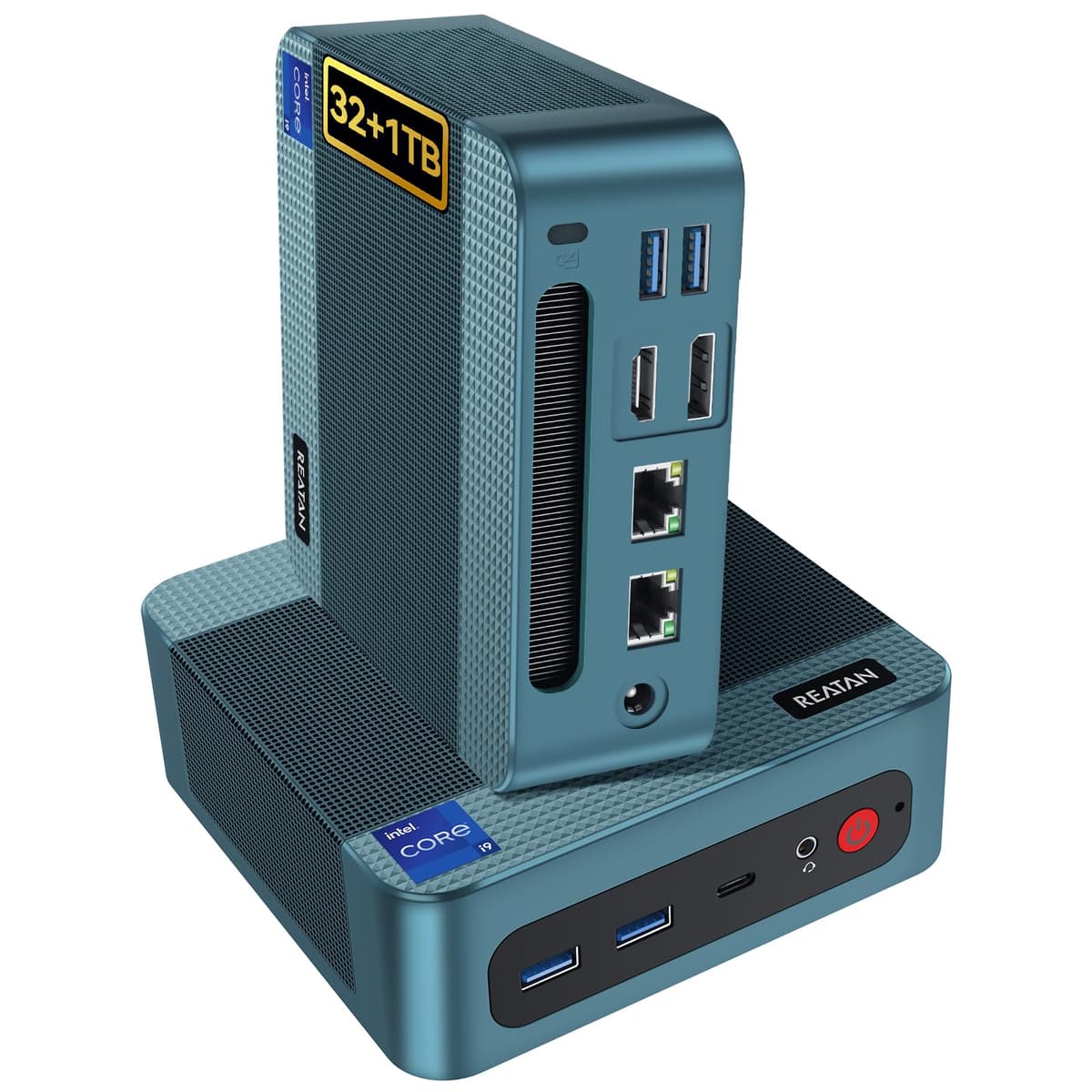 Reatan S8 Mini Gaming PC - Intel Core i9-12900H, 32GB DDR5, 1TB SSD, Dual 2.5G LAN, Thunderbolt 4 Silver-8
