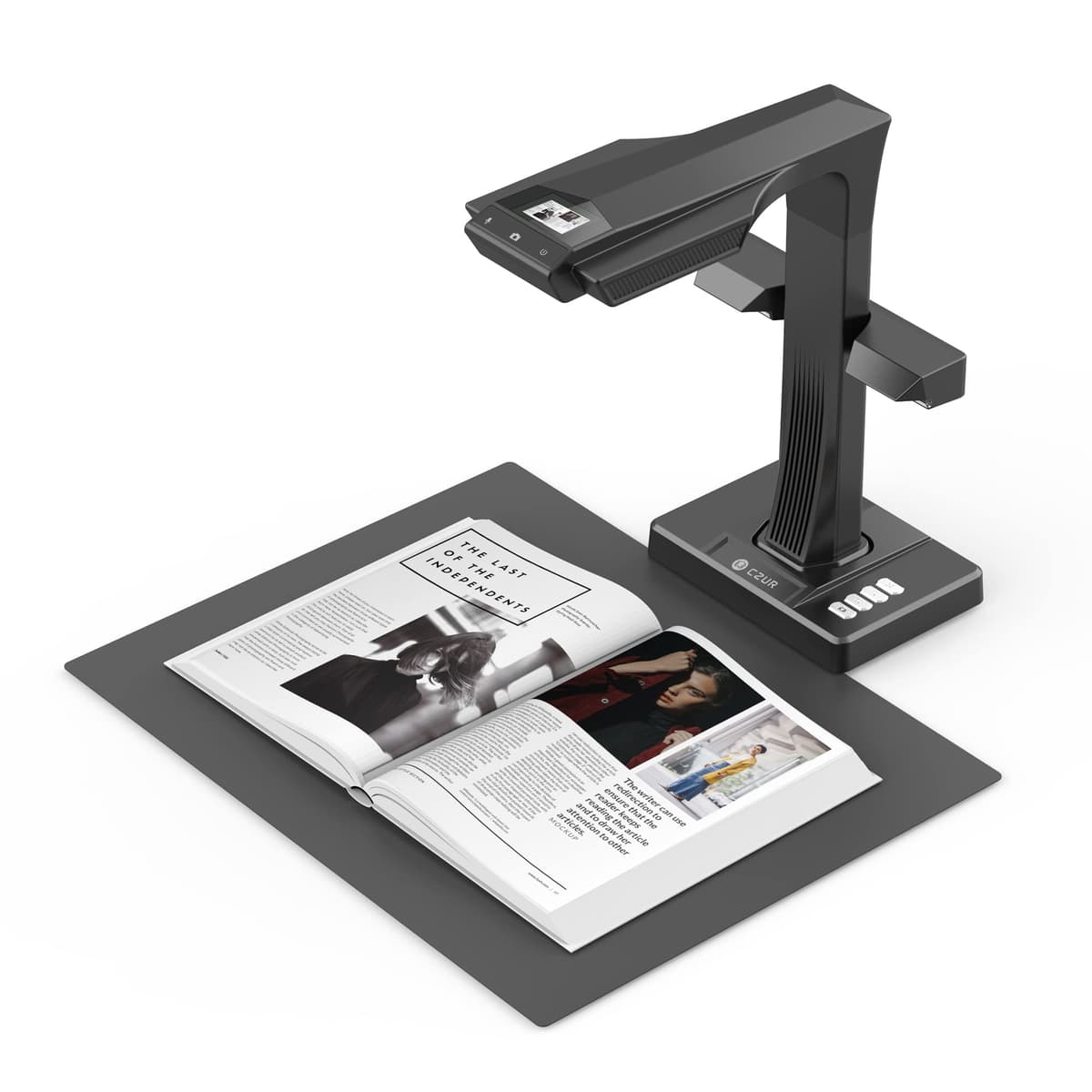 CZUR ET16 Plus Advanced Book & Document Scanner, 2nd Gen Auto-Flatten&Deskew Tech, 16MP Camera, Capture A3,186 Languages OCR, Convert to PDF/Searchable PDF/Word/Tiff/Excel, Run On Windows&MacOS B0CJY2RCMT-1