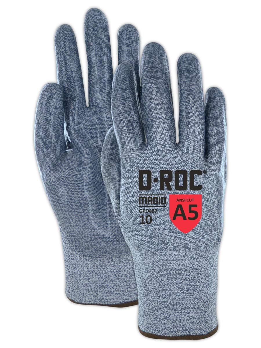 MAGID Guantes de trabajo resistentes al calor Talla 5/XXS, ANSI A5, palma siliconada (GPD487) GPD4875-72