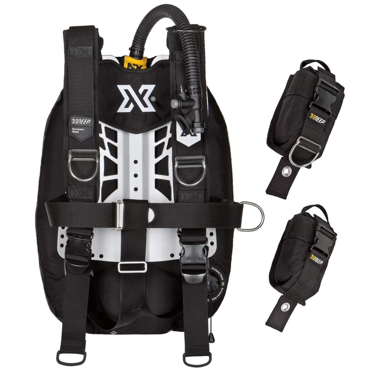 xdeep NX Zen Deluxe BCD para buceo con tanque único (Small Backplate, Aluminum - No Weight Pockets) ZN-DLX