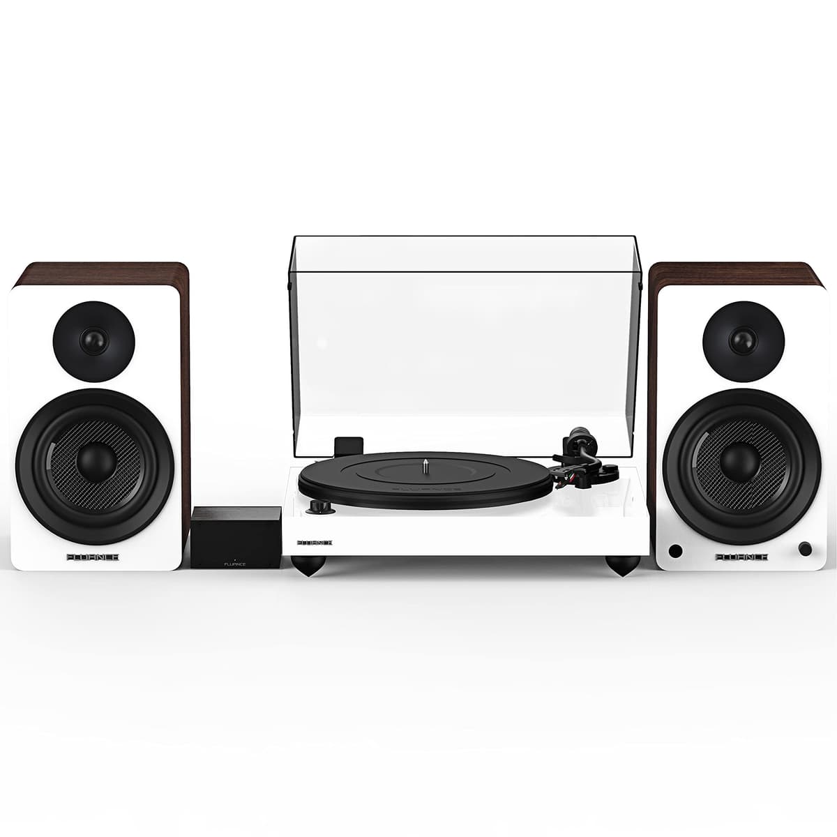 Fluance Reference RT82 tocadiscos de alta fidelidad (Blanco) con PA10 y altavoces Ai61 6.5" RT82WHPA61WW