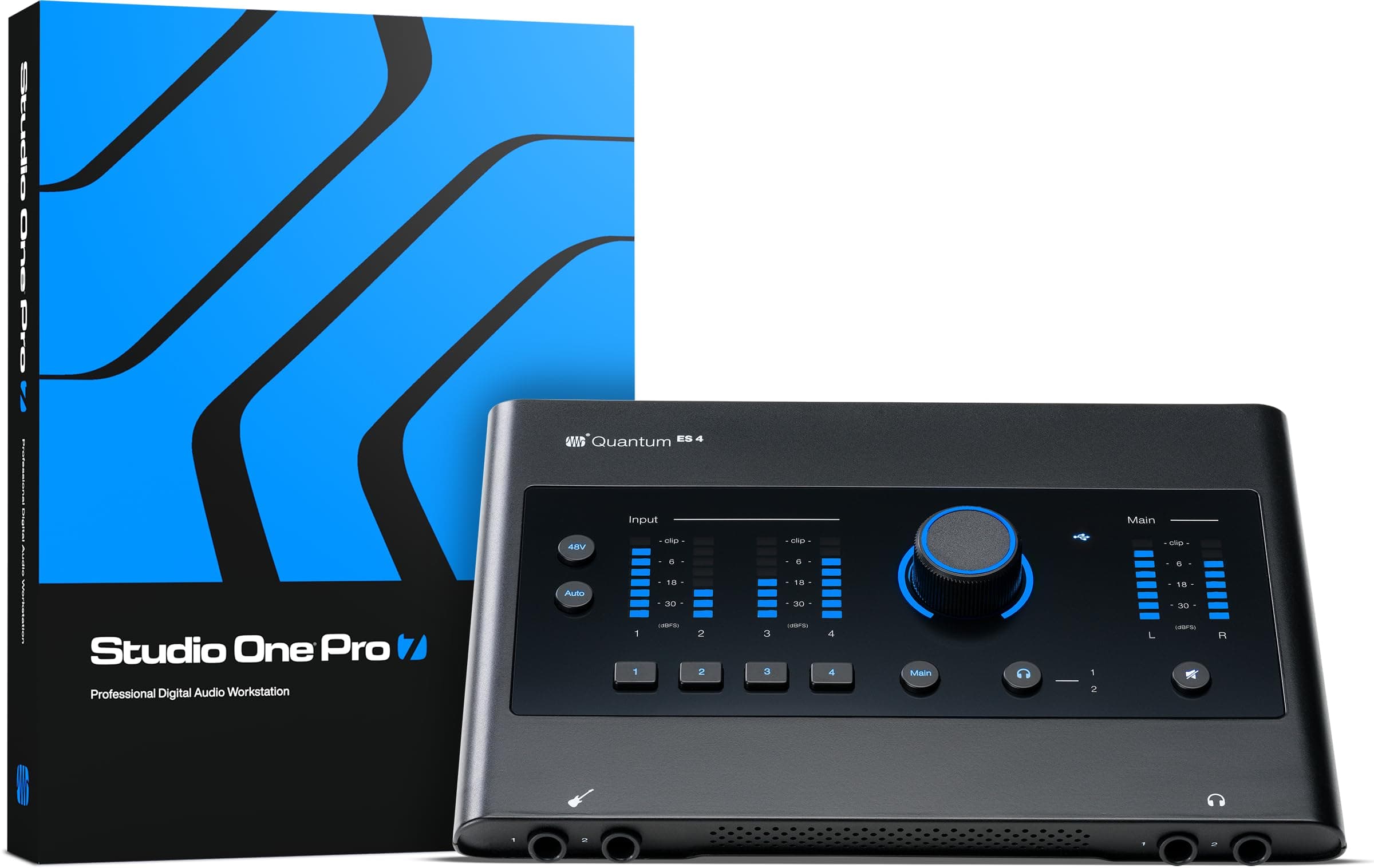 PreSonus Quantum ES 4 4 x 4, interfaz de audio USB-C de 24 bits / 192 kHz con software Studio One Pro 2777700504