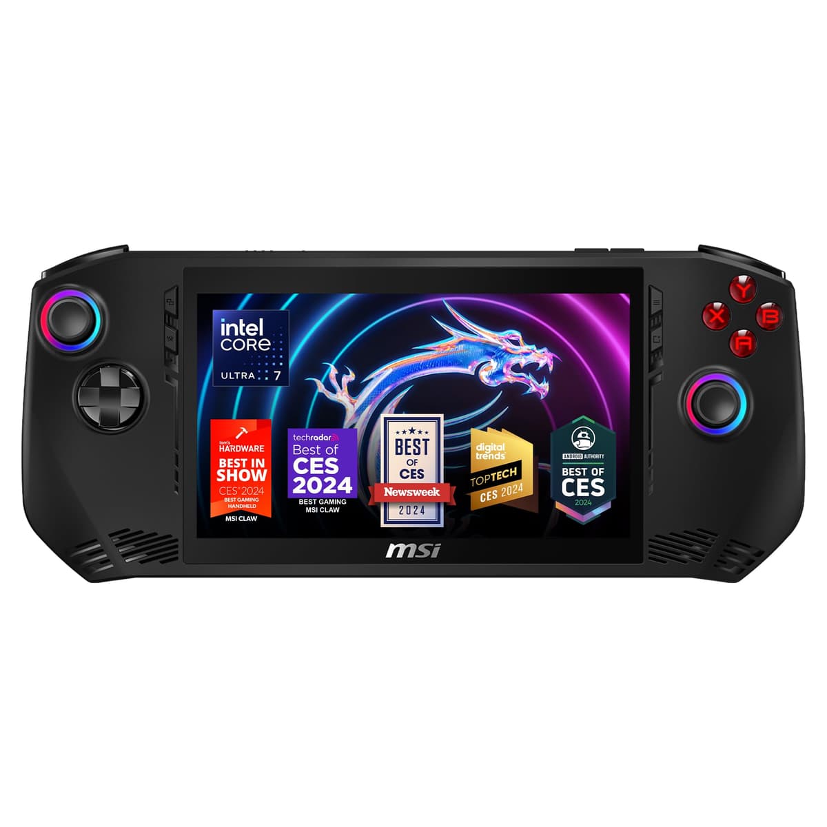 msi Claw PC Gaming portátil: Intel Ultra 7-155H, pantalla FHD de 7" 120Hz, 16GB LPDDR5, SSD NVMe de 1TB, lector de MicroSD, Thunderbolt 4, Windows 11 Home: Negro A1M-050US CLAWA1050