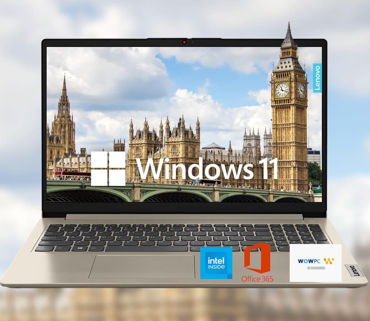 Lenovo IdeaPad 15.6" HD Antirreflejo + 1 Año Microsoft 365, 36 GB RAM, 1.1 TB SSD, Windows 11 Home, Wi-Fi 6, HDMI, USB-C, Procesador Intel, Lector de Tarjetas SD, Hasta 9.5 Horas de Batería, con WOWPC USB