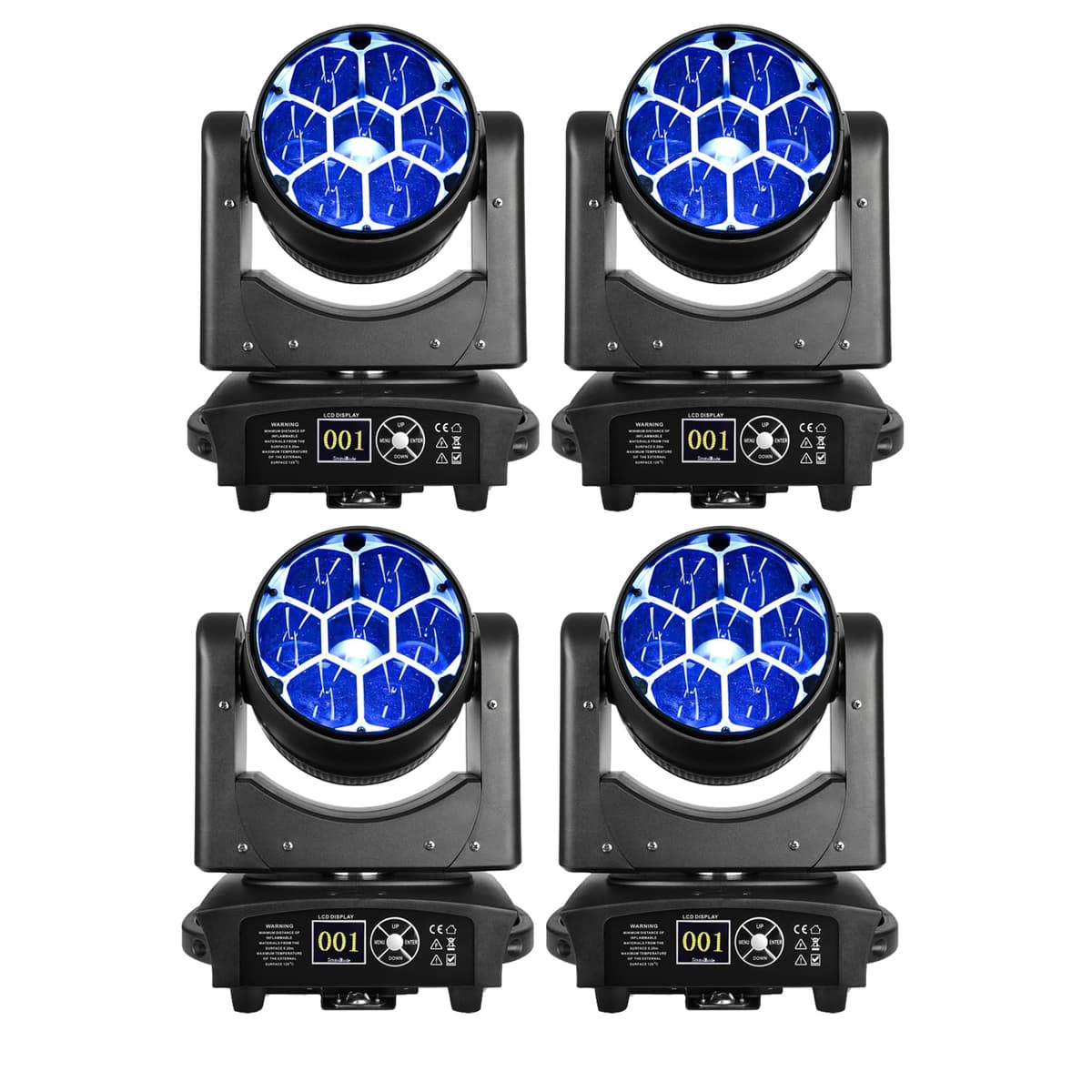 Betopper LM0740 Moving Head 7x40W RGBW Beam/Wash/Zoom/CTO LED para DJ y eventos (pack 4)