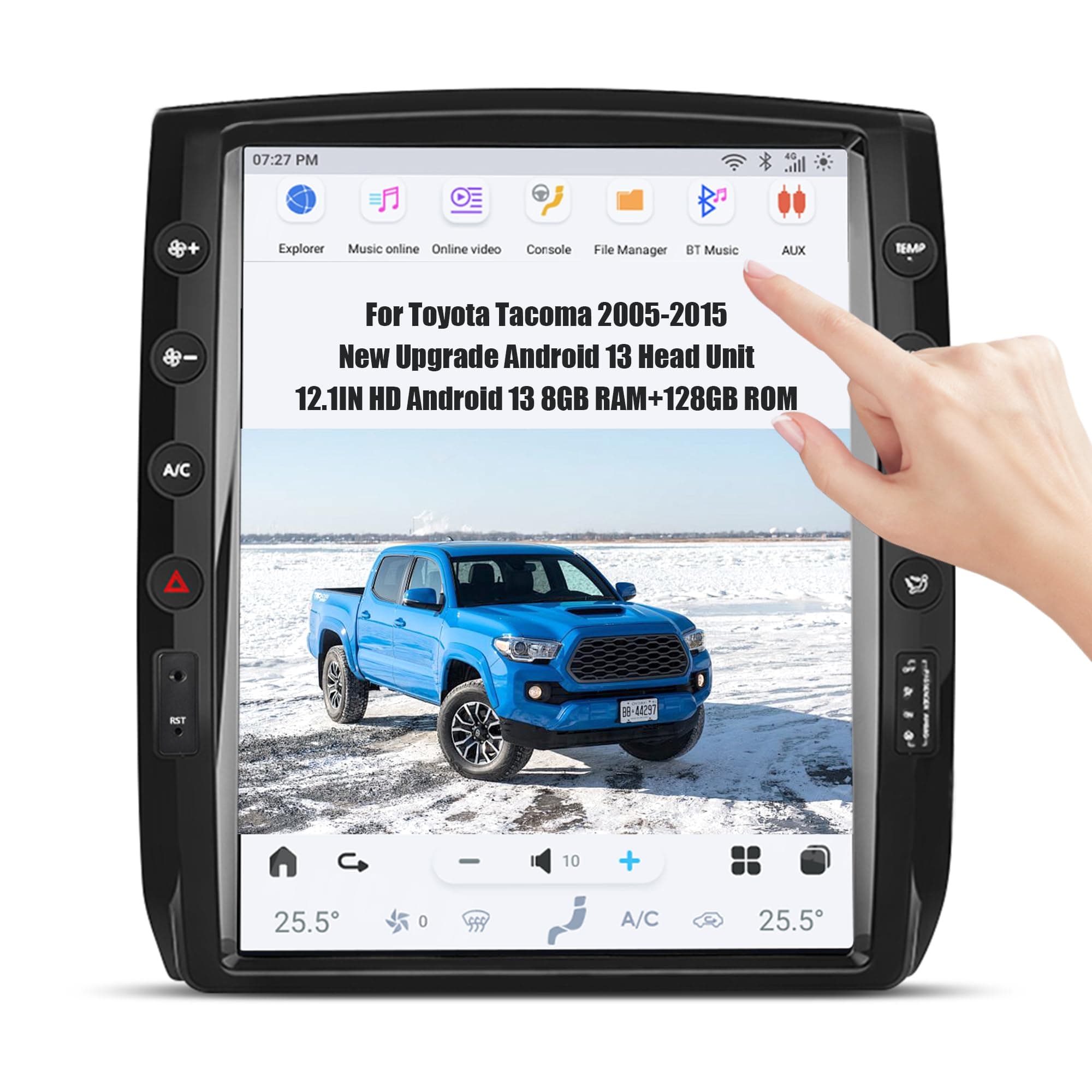 AUCARAUTO AuCar Android 13, 12.1" para Toyota Tacoma 2005-2015, 8GB RAM 128GB ROM DS8-732 S3