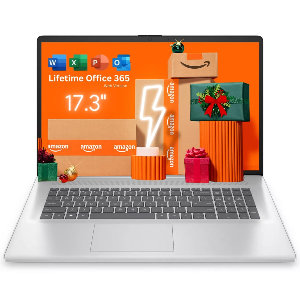 HP 17.3 pulgadas con Office 365 para la web de por vida, Intel i3 de 13.ª gen (8 núcleos, mejor que i5 de 11.ª gen), 16 GB RAM, 256 GB SSD, teclado numérico, Windows 11, sin mouse n300