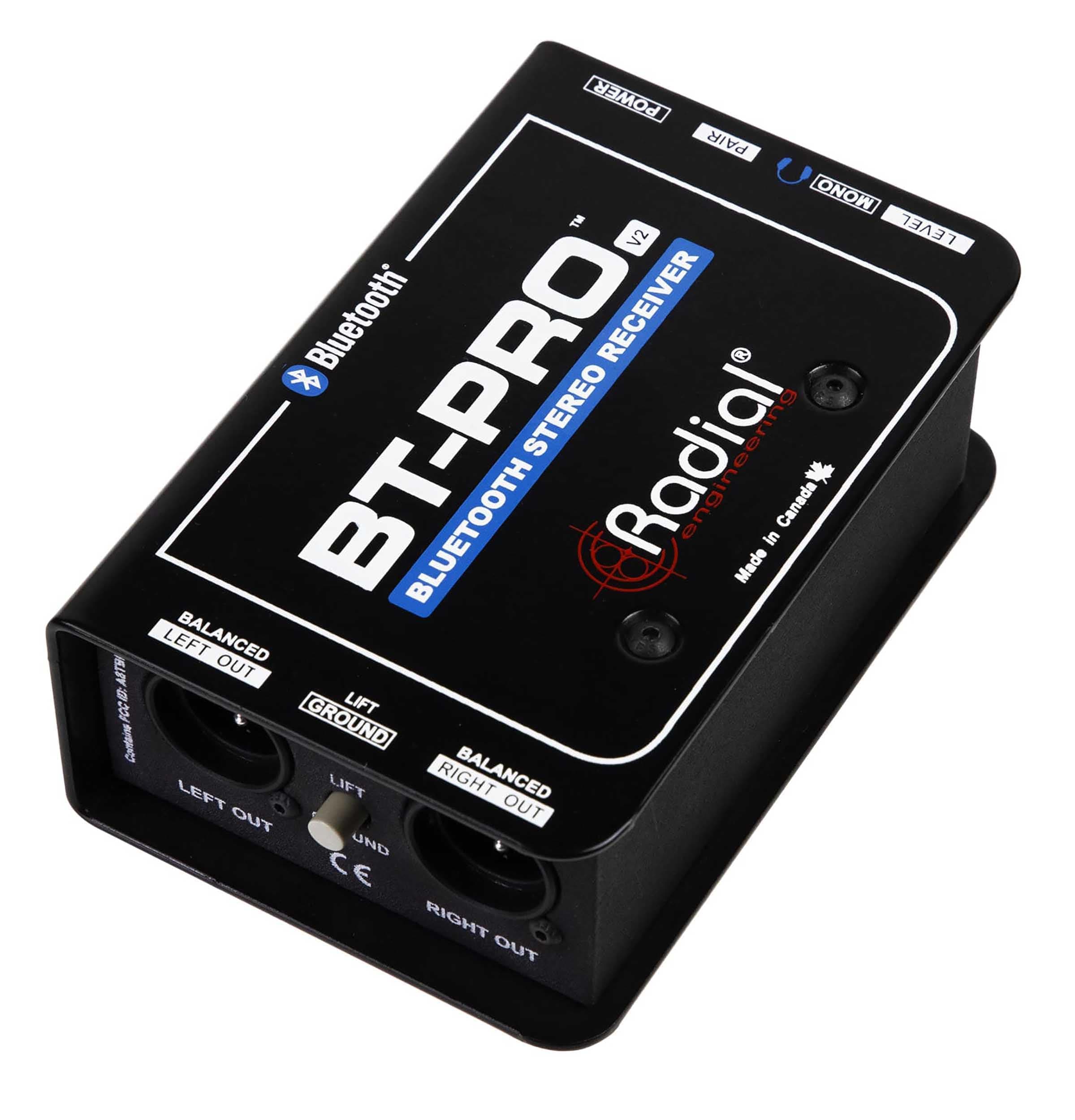 Radial BT-Pro V2 Caja Directa Activa de 2 Canales y Receptor Bluetooth R800 1057 00