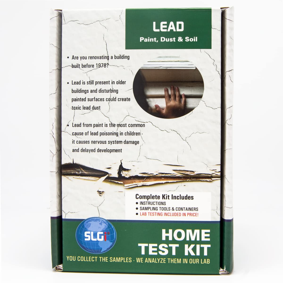 SLGI Certified Test Kits Kit de prueba de plomo en pintura, polvo o suelo 20PK (1 día hábil) - Schneider Labs 30-2