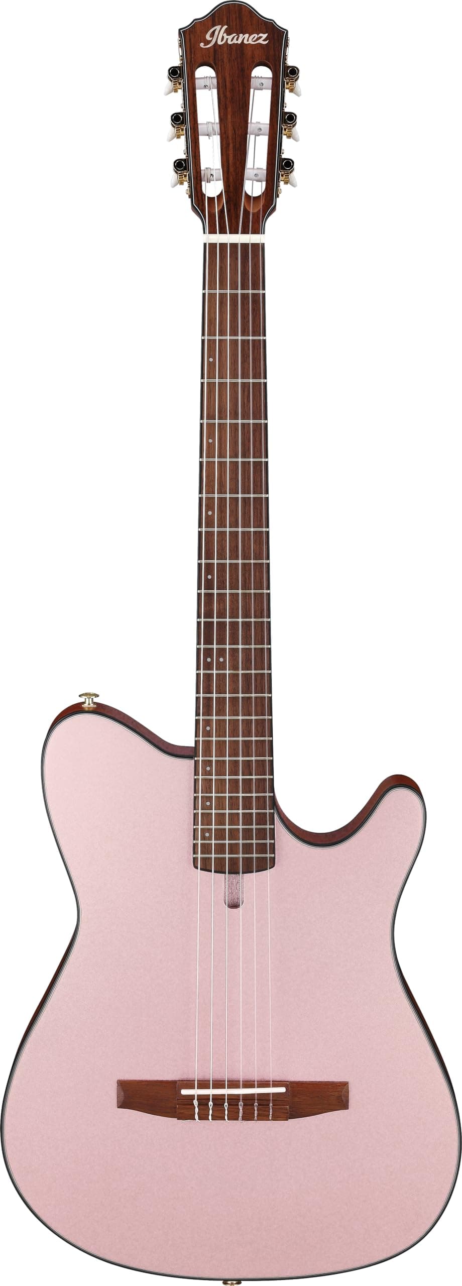 Guitarra acústica-electro Ibanez FRH10N de nylon thinline - Rose Gold Metallic Flat