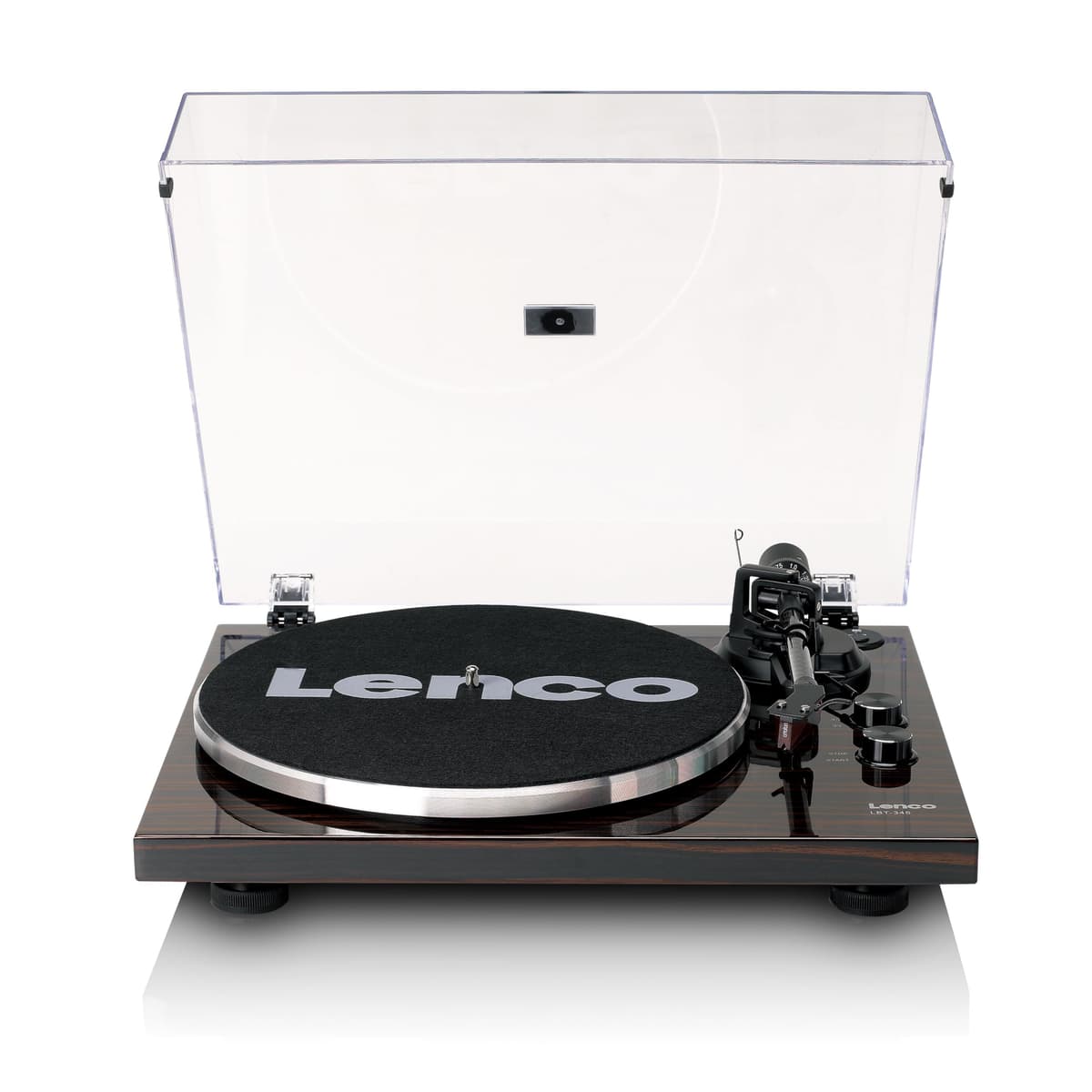 Lenco LBT-345WA Tocadiscos con brazo de fibra de carbono y cápsula Ortofon 2M RED