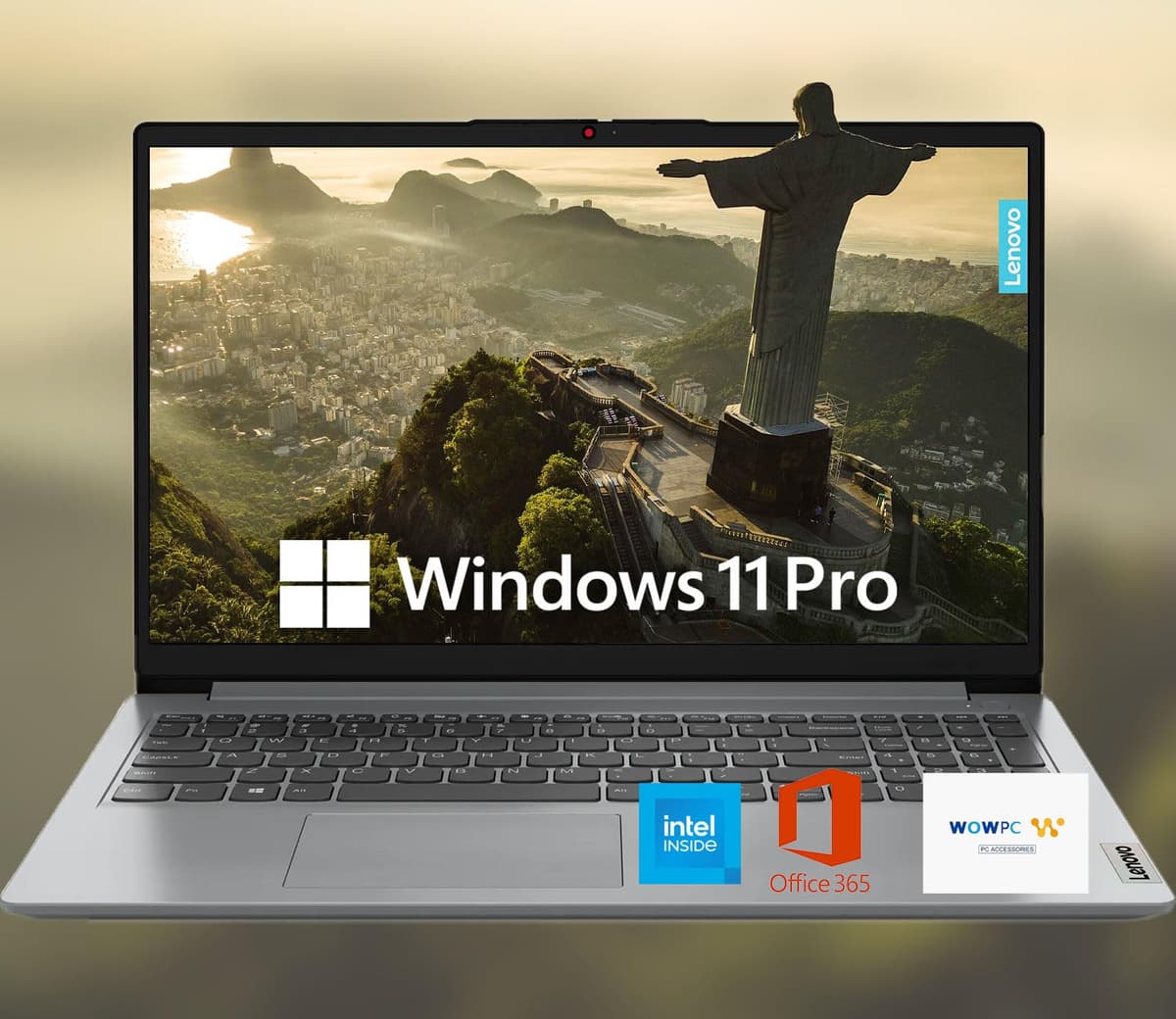 Lenovo IdeaPad 15,6" HD Antirreflejo con 1 año de Microsoft 365, SSD 1, 1 TB, 20 GB RAM, Windows 11 Pro, hasta 9, 5 horas de batería, procesador Intel, WiFi 6, HDMI, USB-C, lector de tarjetas SD, con USB WOWPC