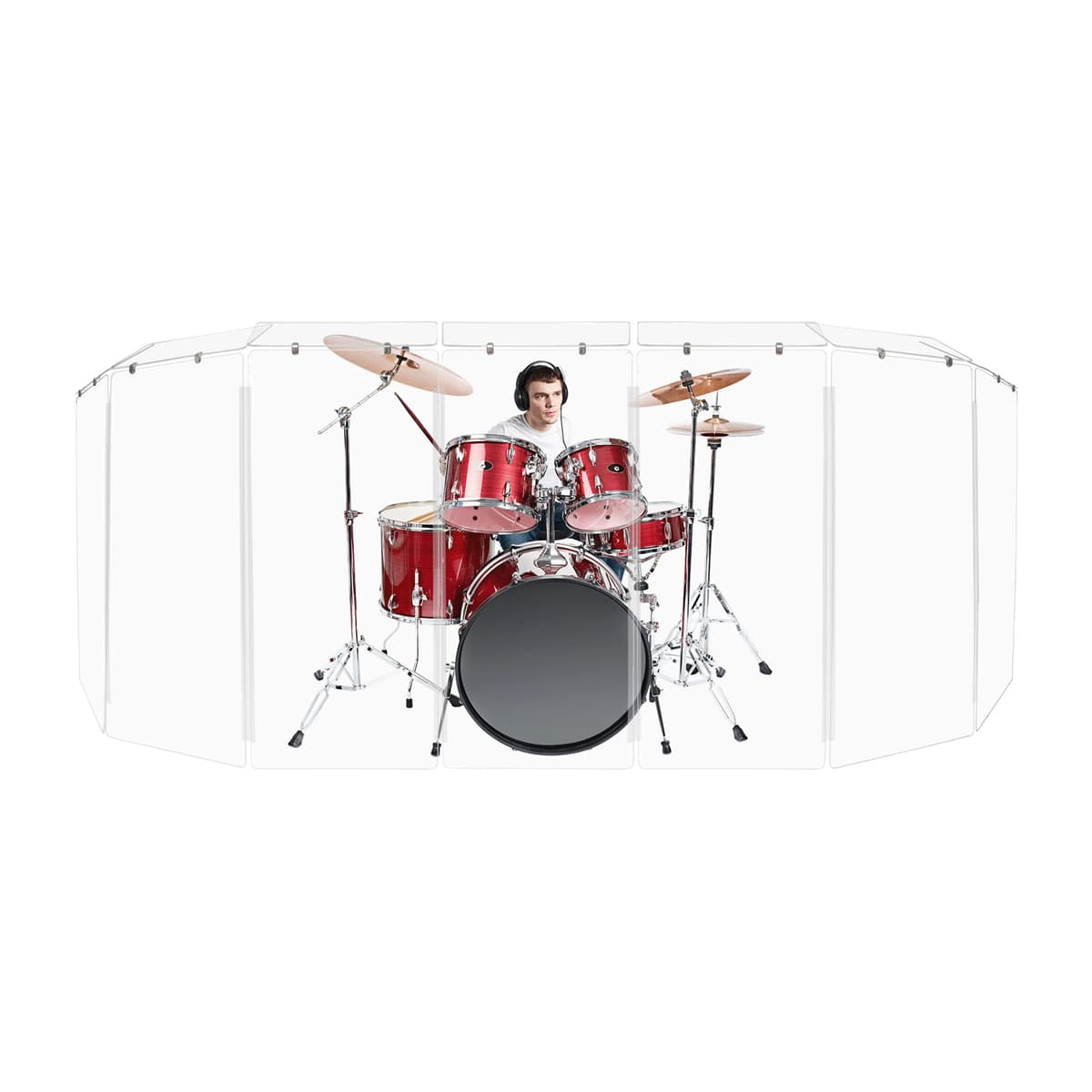 PENNZONI Drum Shield 4ft con Deflectores y Bisagras Plásticas ZL-7ESJ-NT11