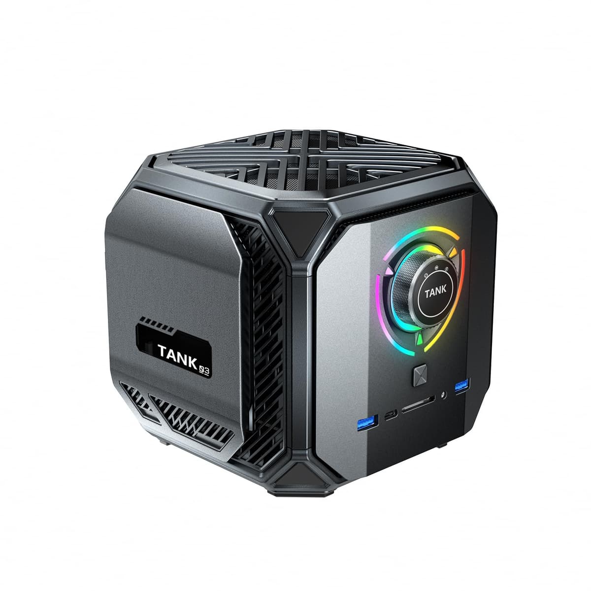chatreey Mini Gaming PC TANK con Intel i9-13900HK, GeForce RTX 4060, 32GB DDR5, 1TB PCIe 4.0 SSD, Thunderbolt 4, Wi-Fi 6